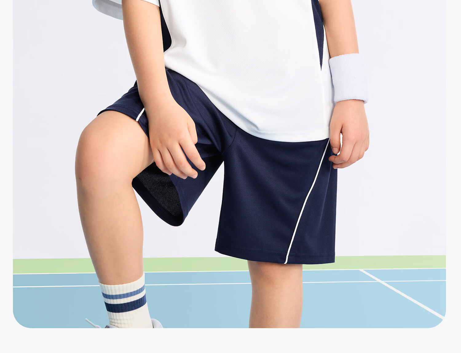 Zuo Xi Boys' Summer Sportswear Set A-Class 2026 Patchwork Mesh Quick-Dry Breathable White 150 27